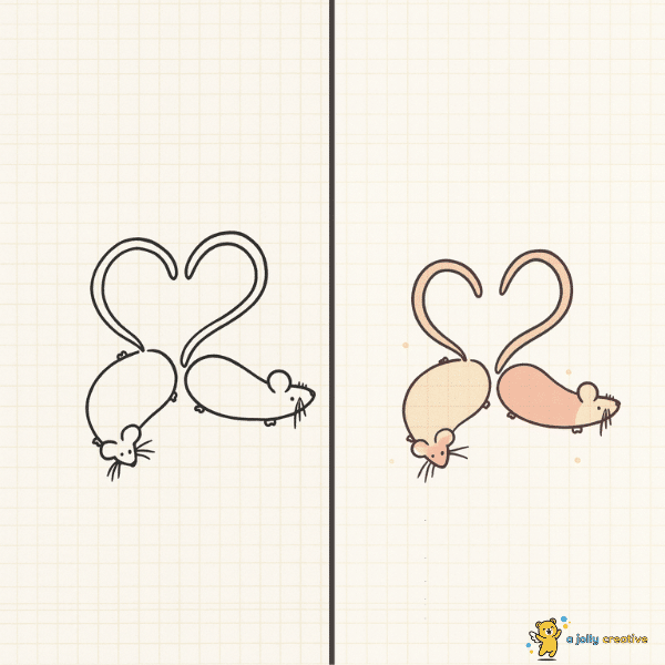 Love and Animals Drawing idea-3