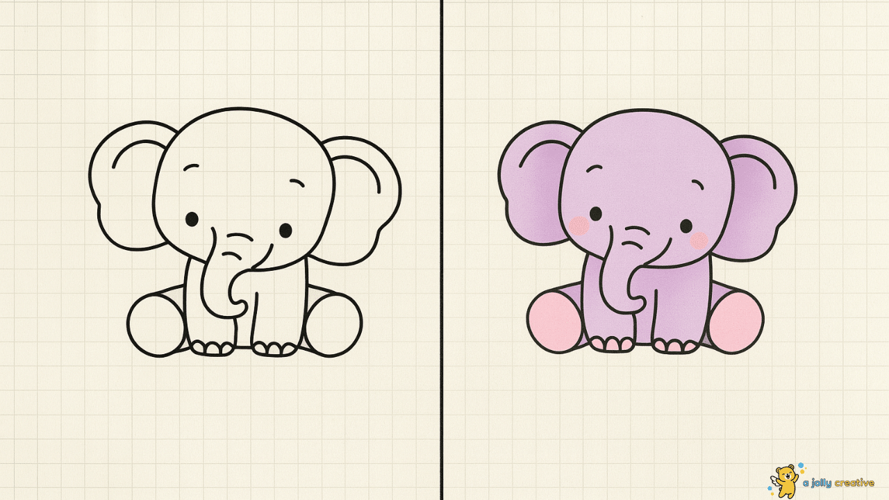 Majestic Elephant Drawing-idea-4