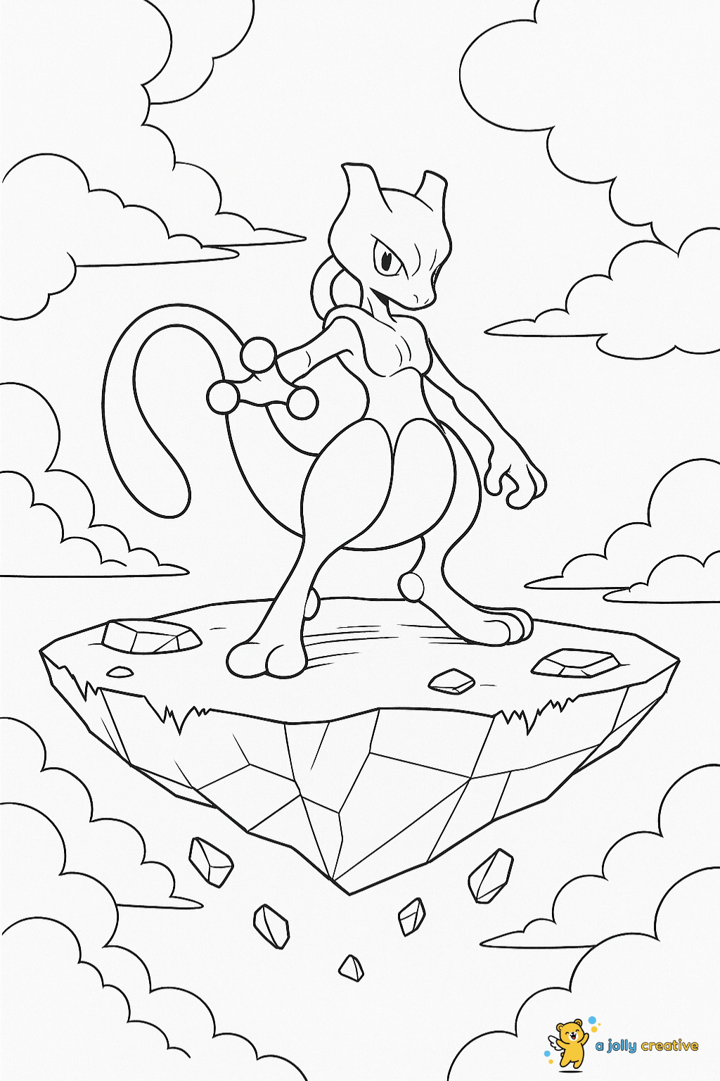 Mewtwo coloring pages