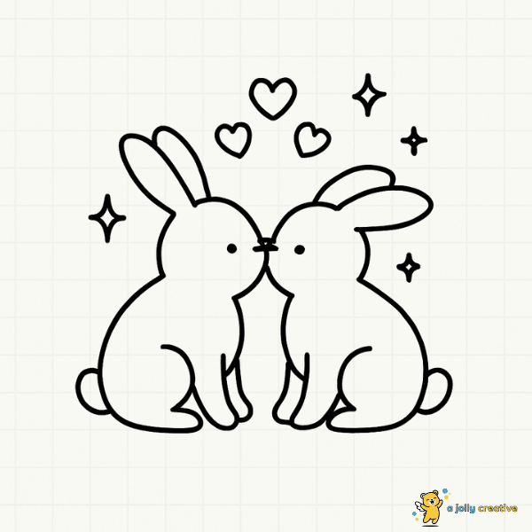 Midnight Kiss Bunny Couple