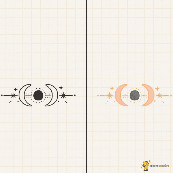 Moon Phase Drawing