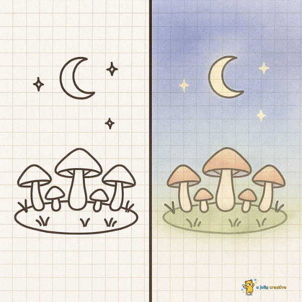 Moonlit Mushroom Circle