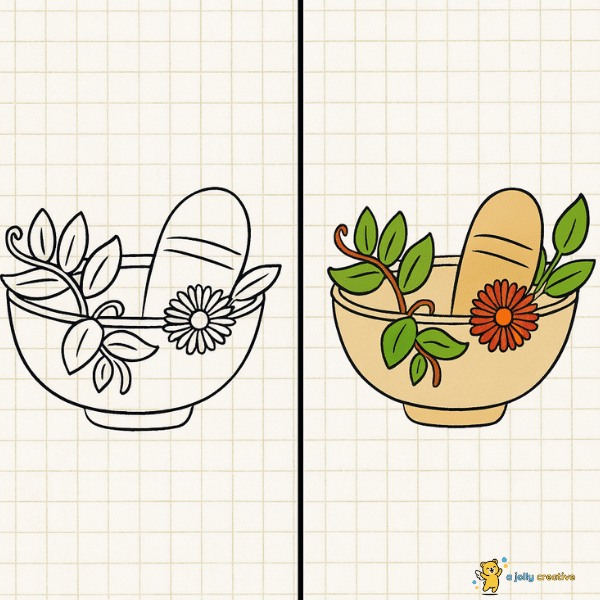 Mortar and Pestle Drawing idea