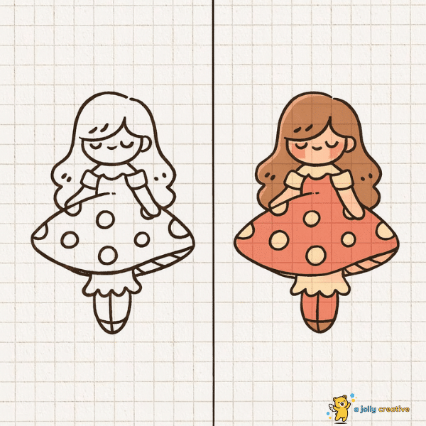 Mushroom Girl Drawing idea