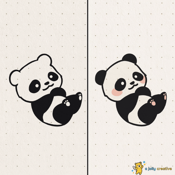 Panda Rolling Drawing idea