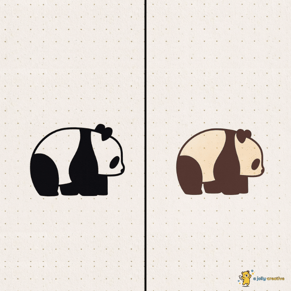 Panda on All Fours Drawing idea