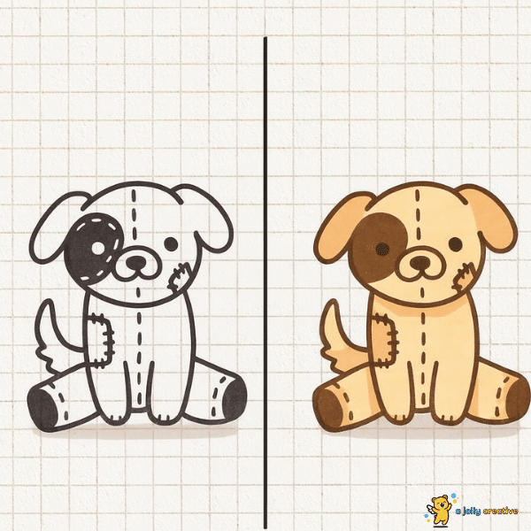 Patchwork Puppies Drawing idea-1