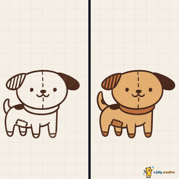 Patchwork Puppies Drawing idea-2