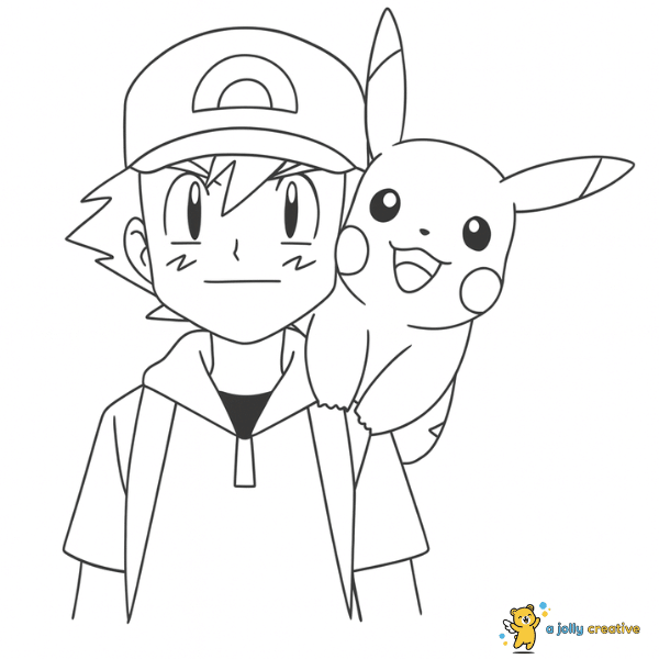Pikachu Determined colouring-1