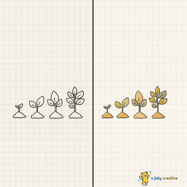 Plant Growth Stages Drawing idea