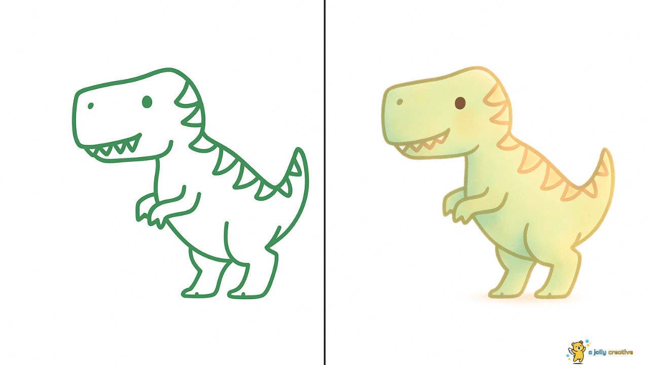 Prehistoric Dinosaur Drawing-idea-2