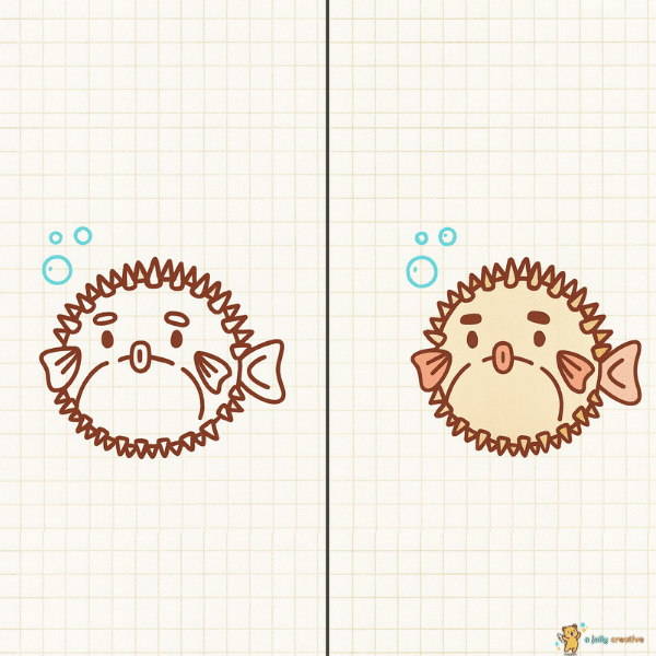 Pufferfish Drawing-idea-1