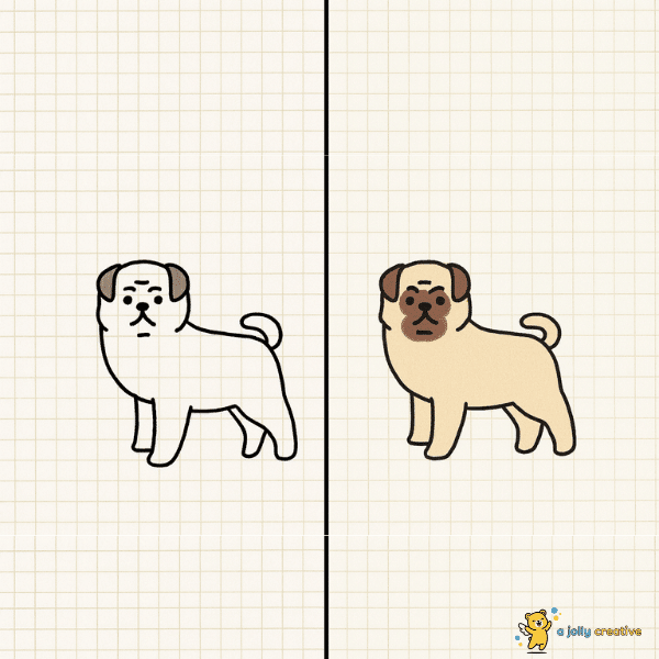 Pug Drawing idea