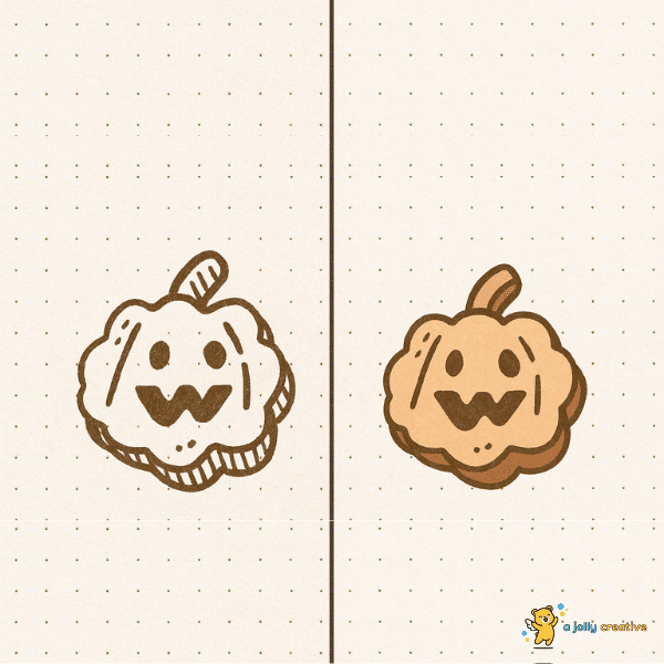 Pumpkin Cookie Drawing idea