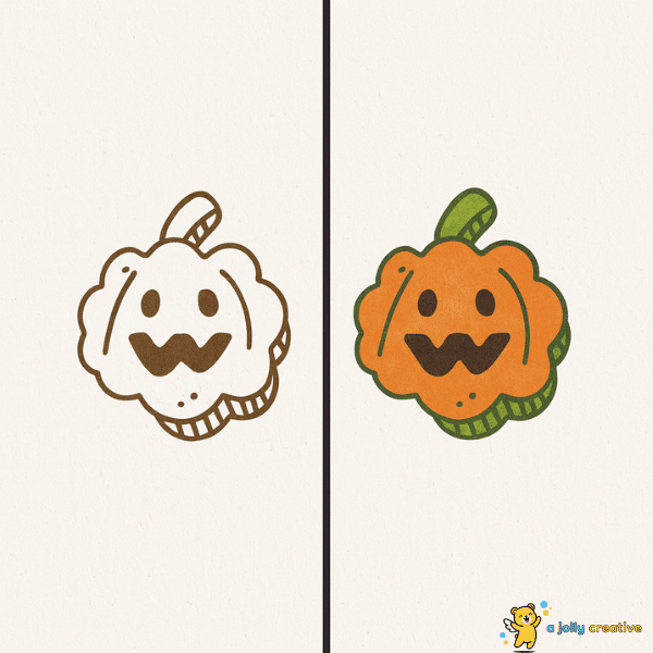 Pumpkin Cookie Drawing