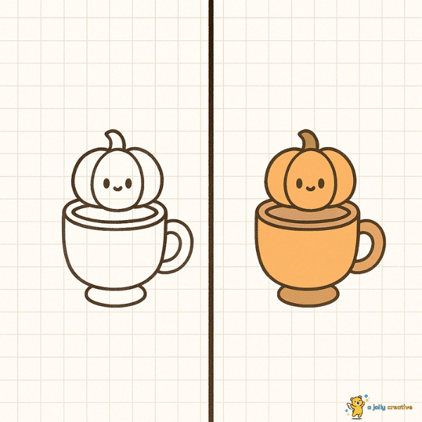 Pumpkin Mug Drawing idea