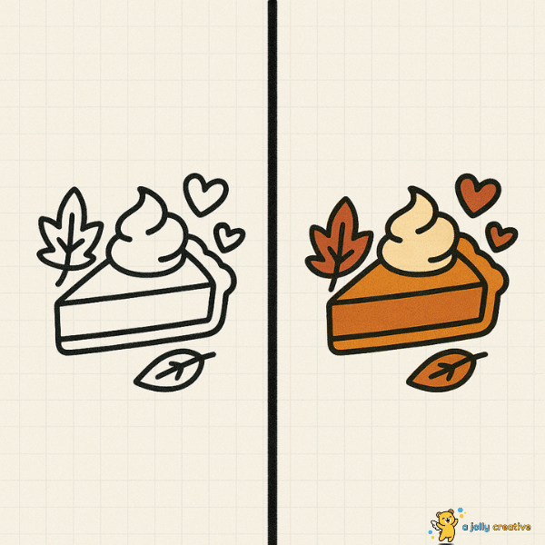 Pumpkin Pie Drawing