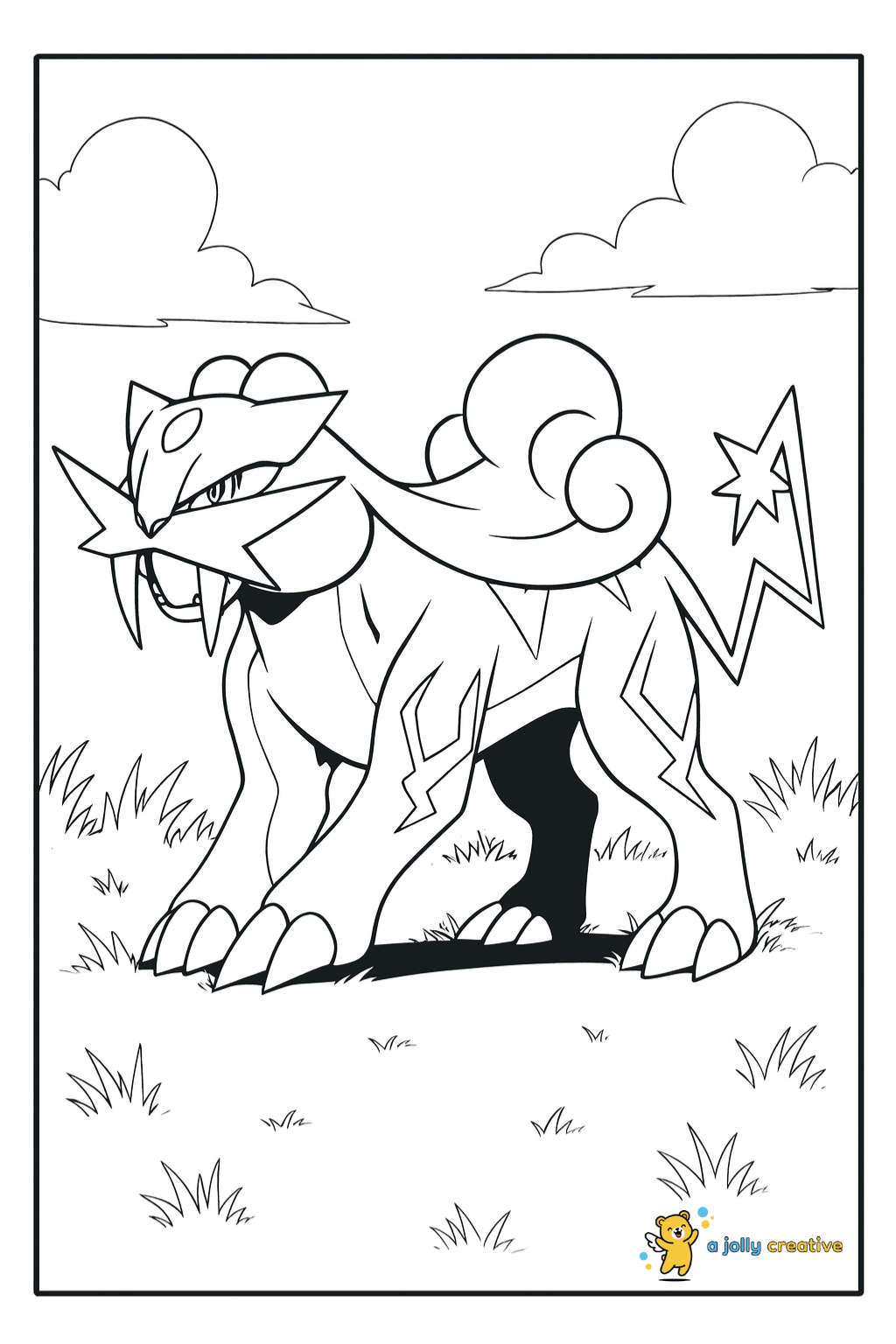 Raikou coloring pages 