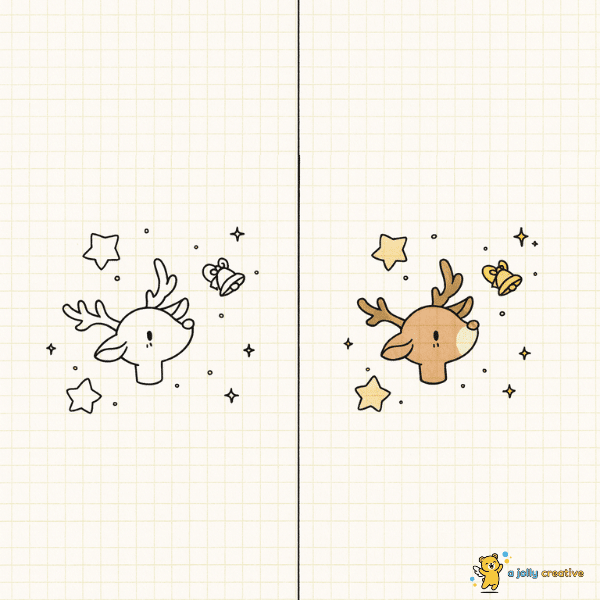 Reindeer with Bell and Stars idea