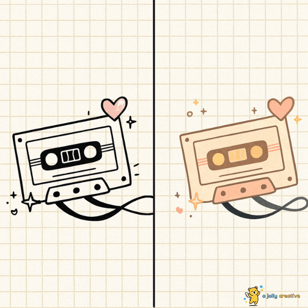 Retro Love Drawing idea