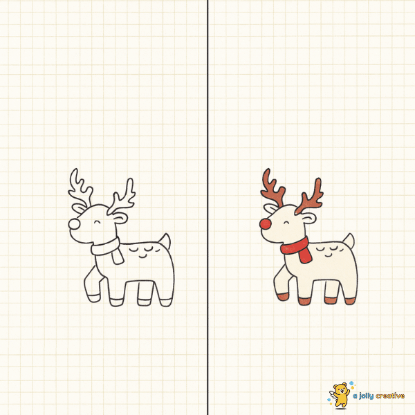 Rudolph the Reindeer Drawing