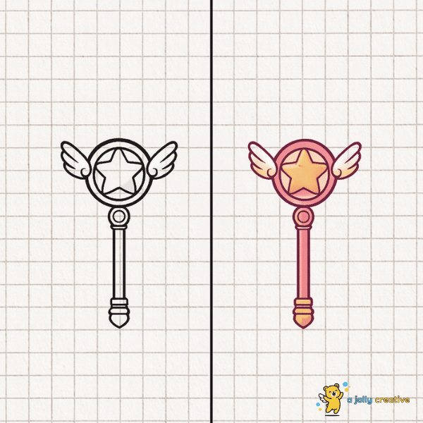 Sakura's Star Key Drawing idea