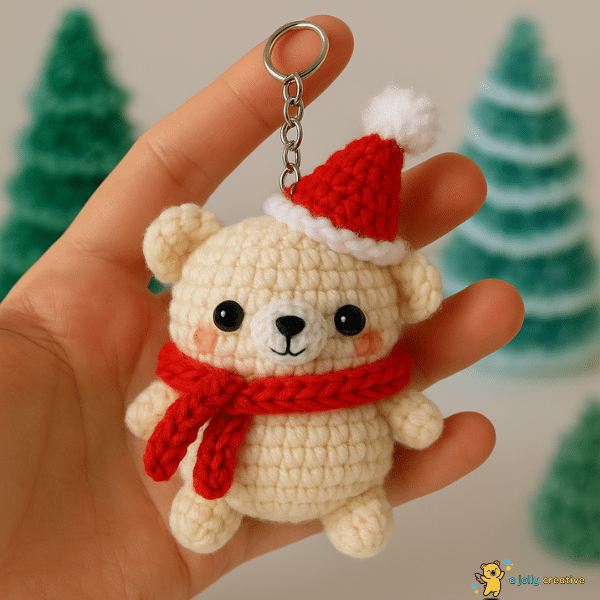 Santa Bear Keyring