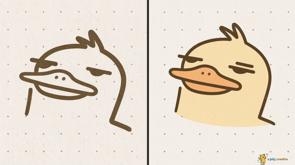 Sassy Duck Face Drawing