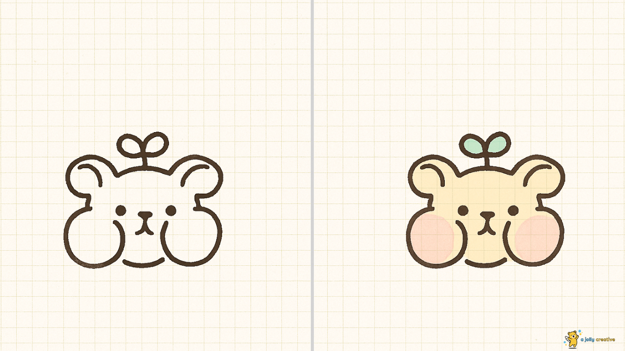 Silly Hamster Face Drawing