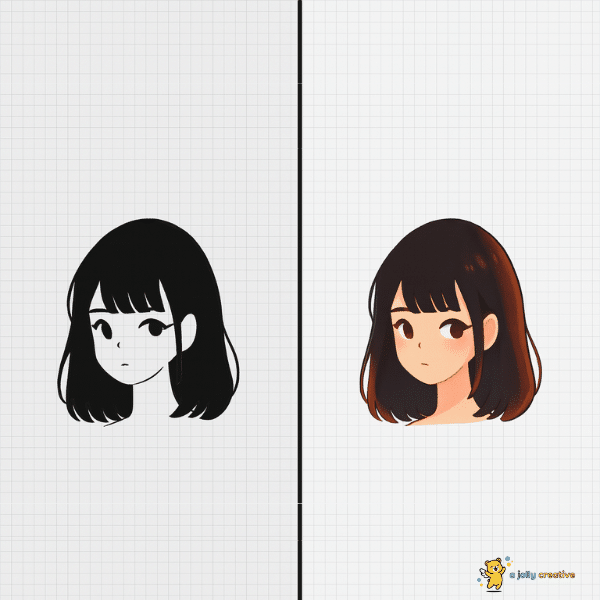 Simple Anime Girl Drawing idea-1