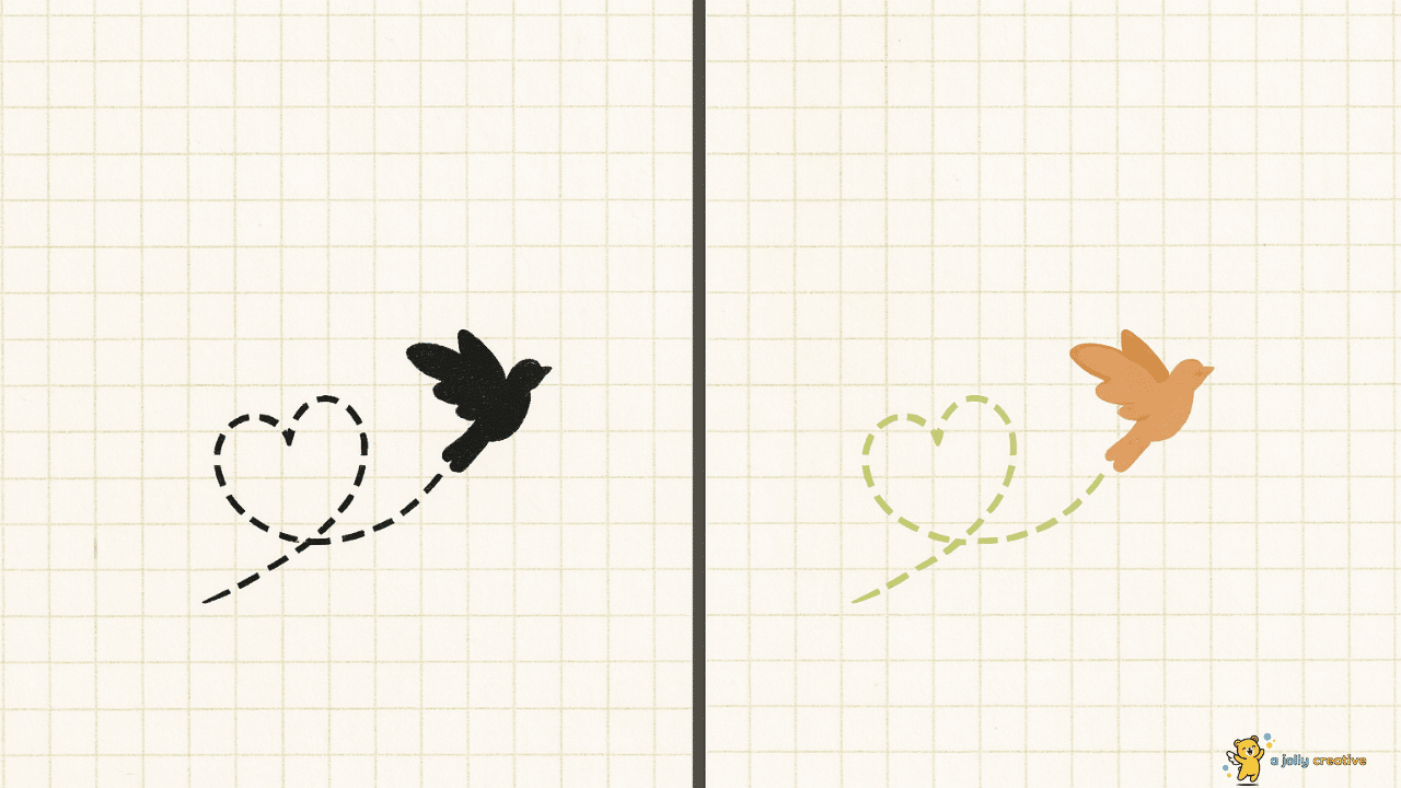 Simple Bird Drawing-idea-1