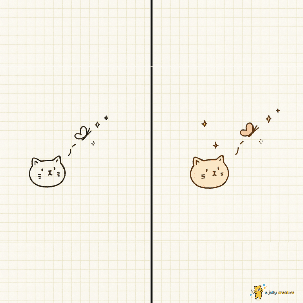 Simple Cat and Butterfly idea