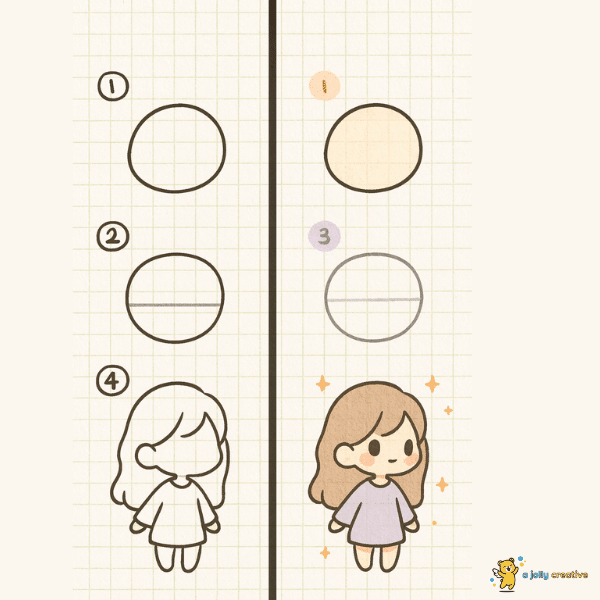 Simple Chibi & Tutorial Drawing idea