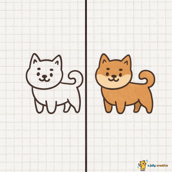 Simple Dogs Drawing idea-11