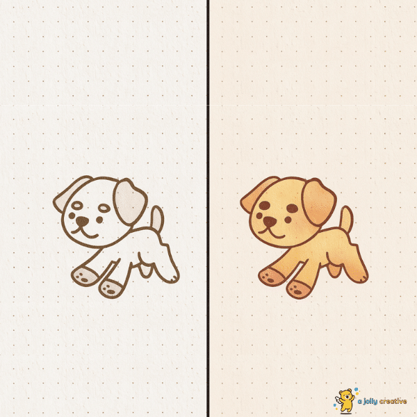 Simple Dogs Drawing-idea-2