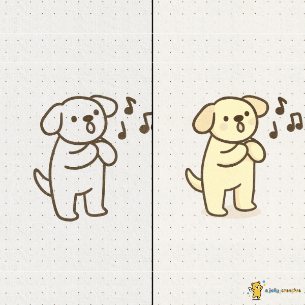 Simple Dogs Drawing-idea-4