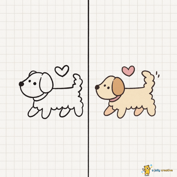 Simple Dogs Drawing-idea-7
