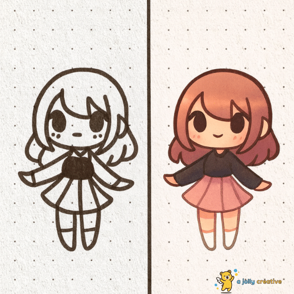 Simple Girl Drawing idea