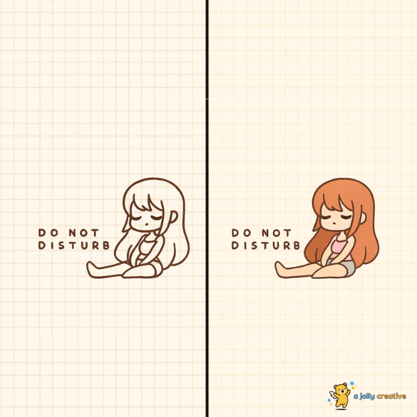 Sitting Chibis Drawing idea-4