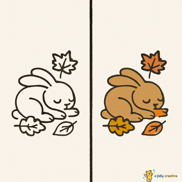 Sleepy Autumn Bunny
