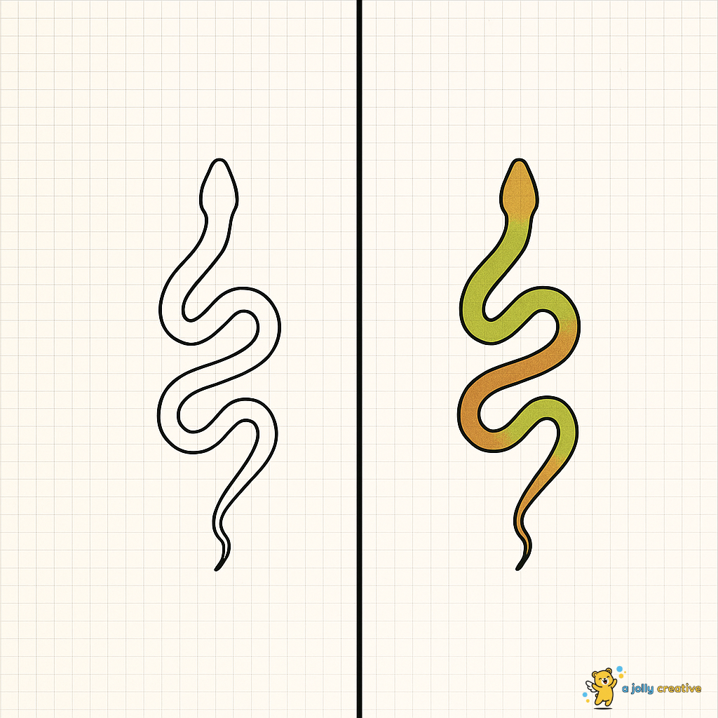 Slithering Snake Drawing-idea-1