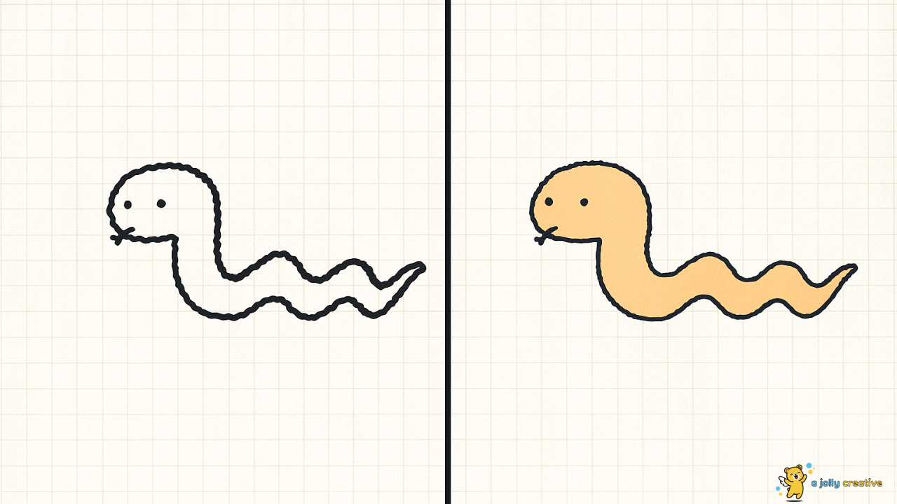 Slithering Snake Drawing-idea-2