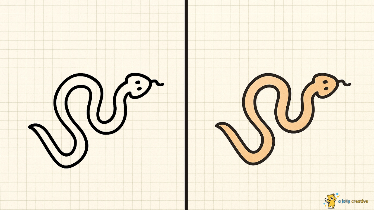 Slithering Snake Drawing-idea-3
