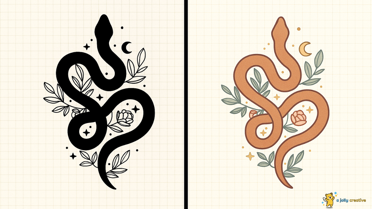 Slithering Snake Drawing-idea-4