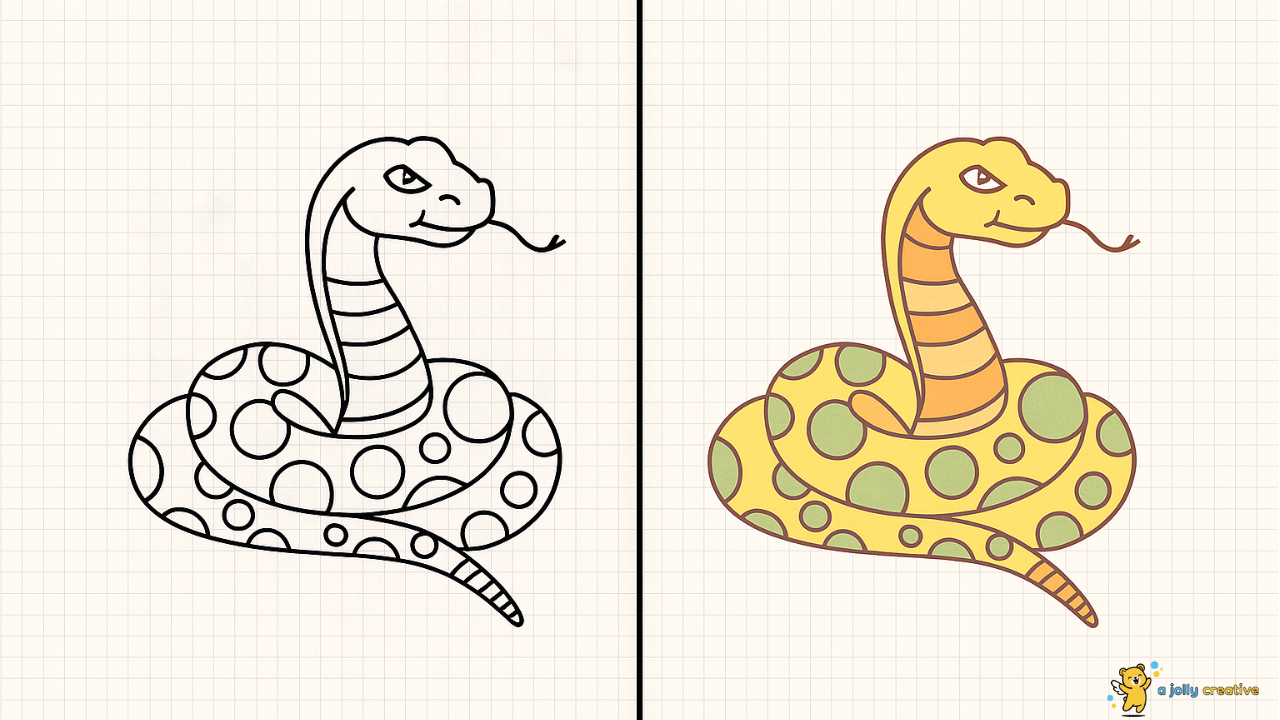 Slithering Snake Drawing-idea-5