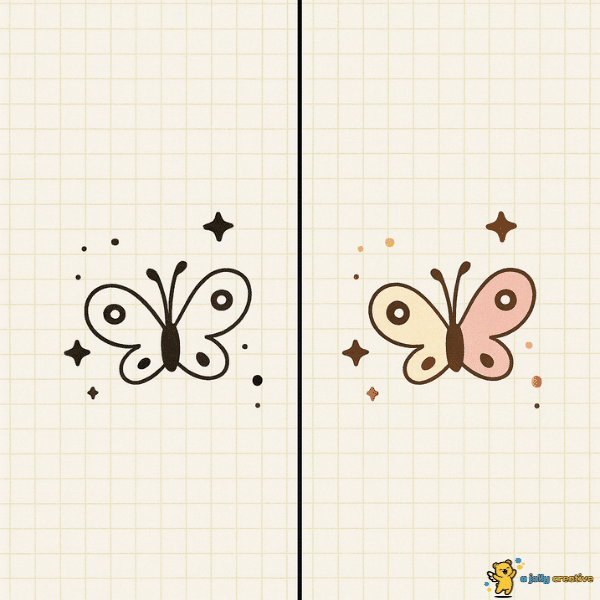 Small Butterfly Drawing-idea-1