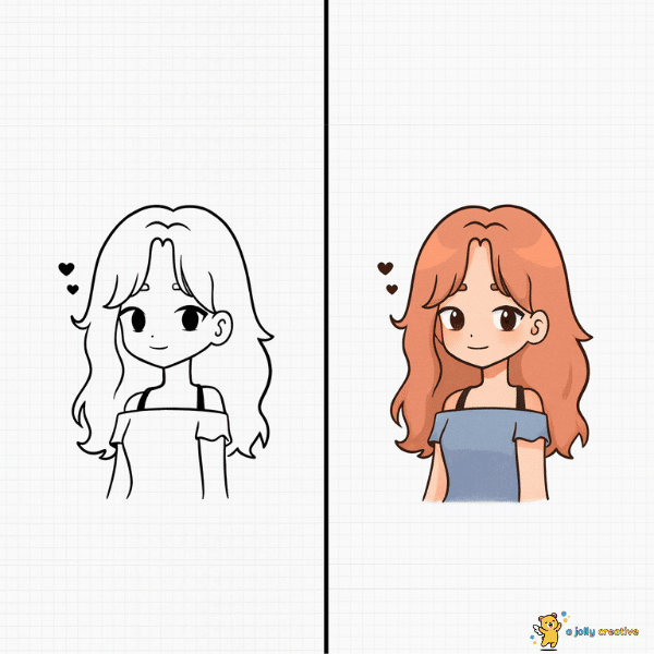 Soft Anime Girl Drawing idea-1