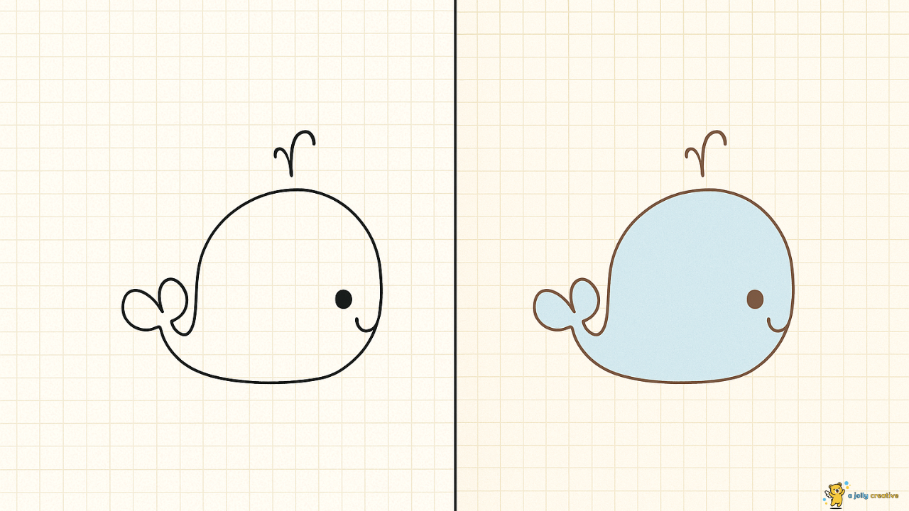 Super Simple Whale Drawing-idea-1