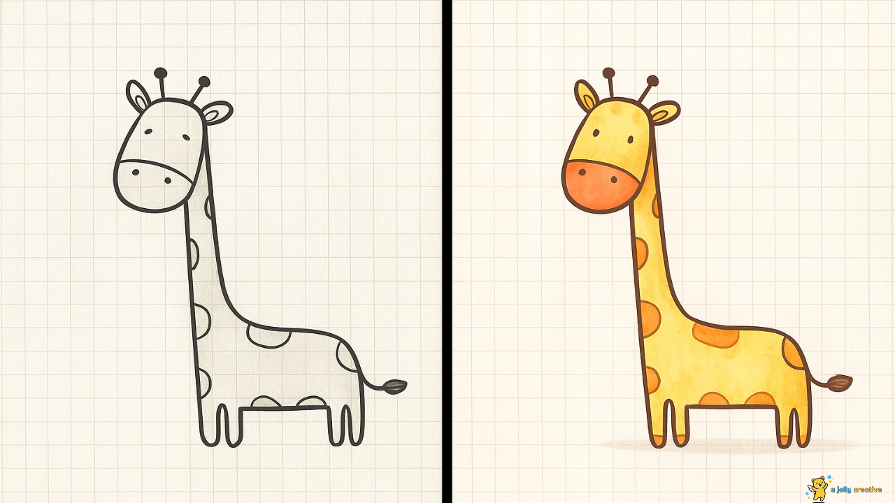 Tall Giraffe Drawing-idea-2