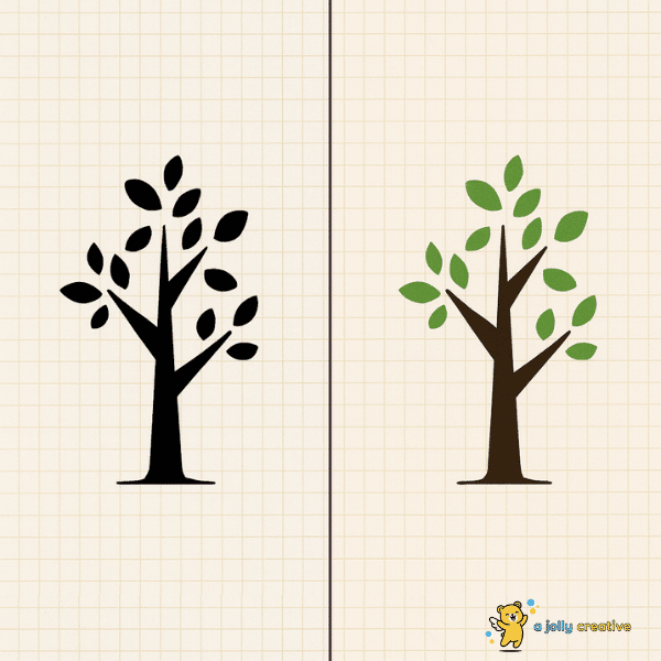 Tree Sihouette Drawing idea 1